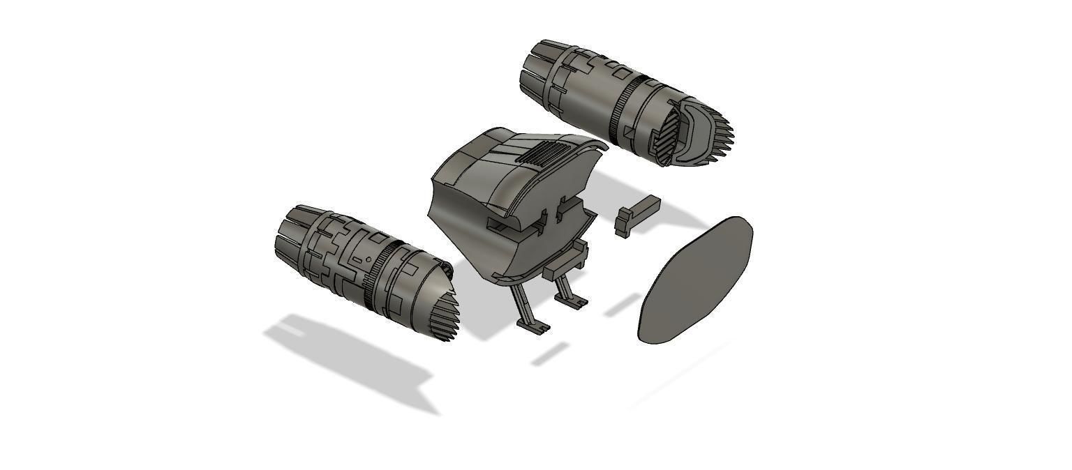 obiwan kenobi dropship  3D print model_9