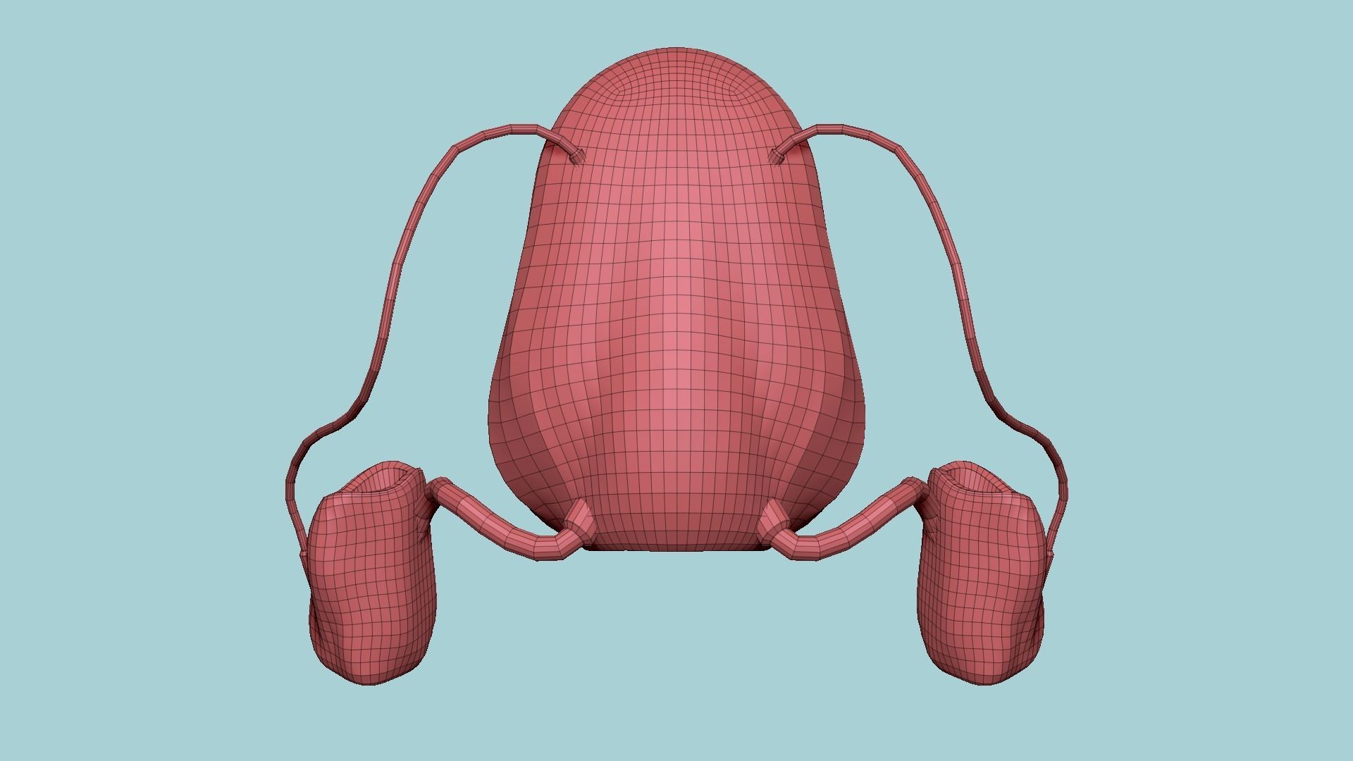 Jetpack H04 Red Black - SciFi Character Design Low-poly 3D model_17