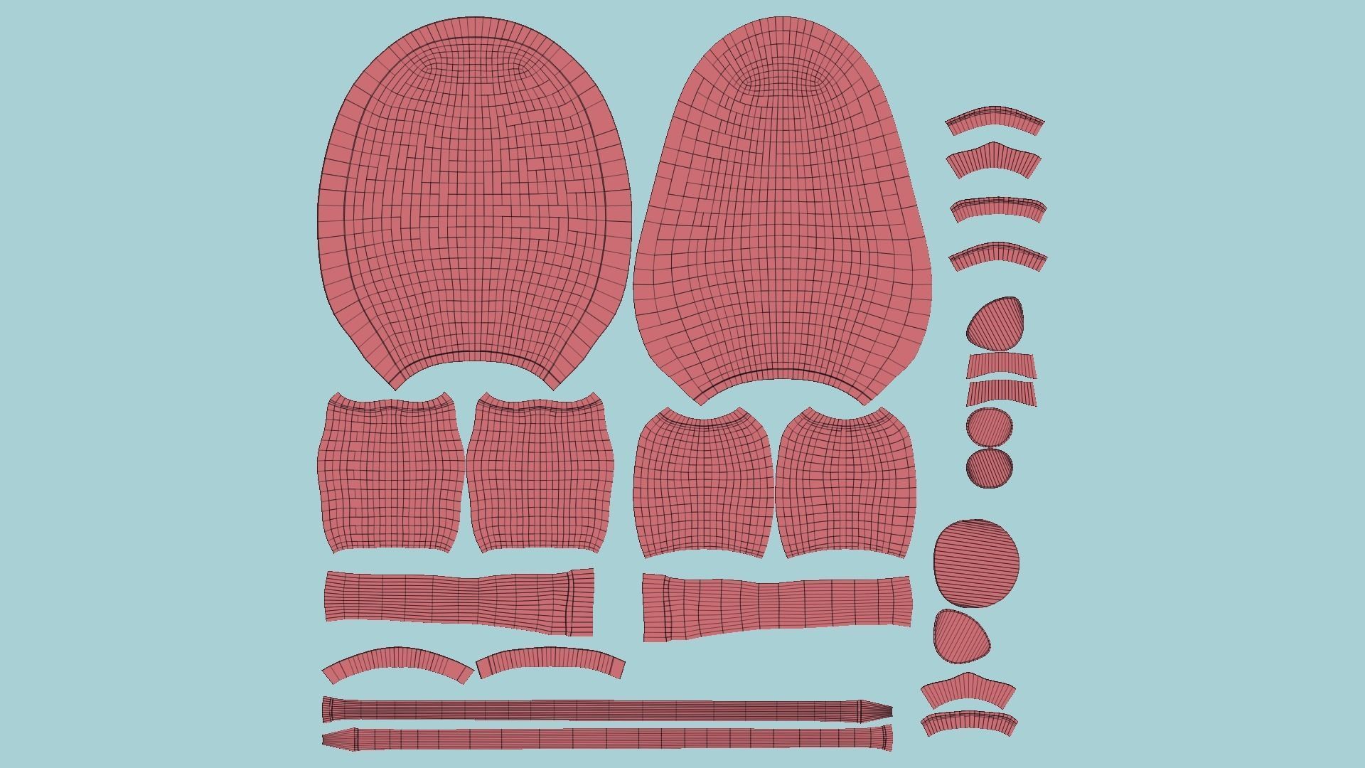 Jetpack H04 Red Black - SciFi Character Design Low-poly 3D model_12