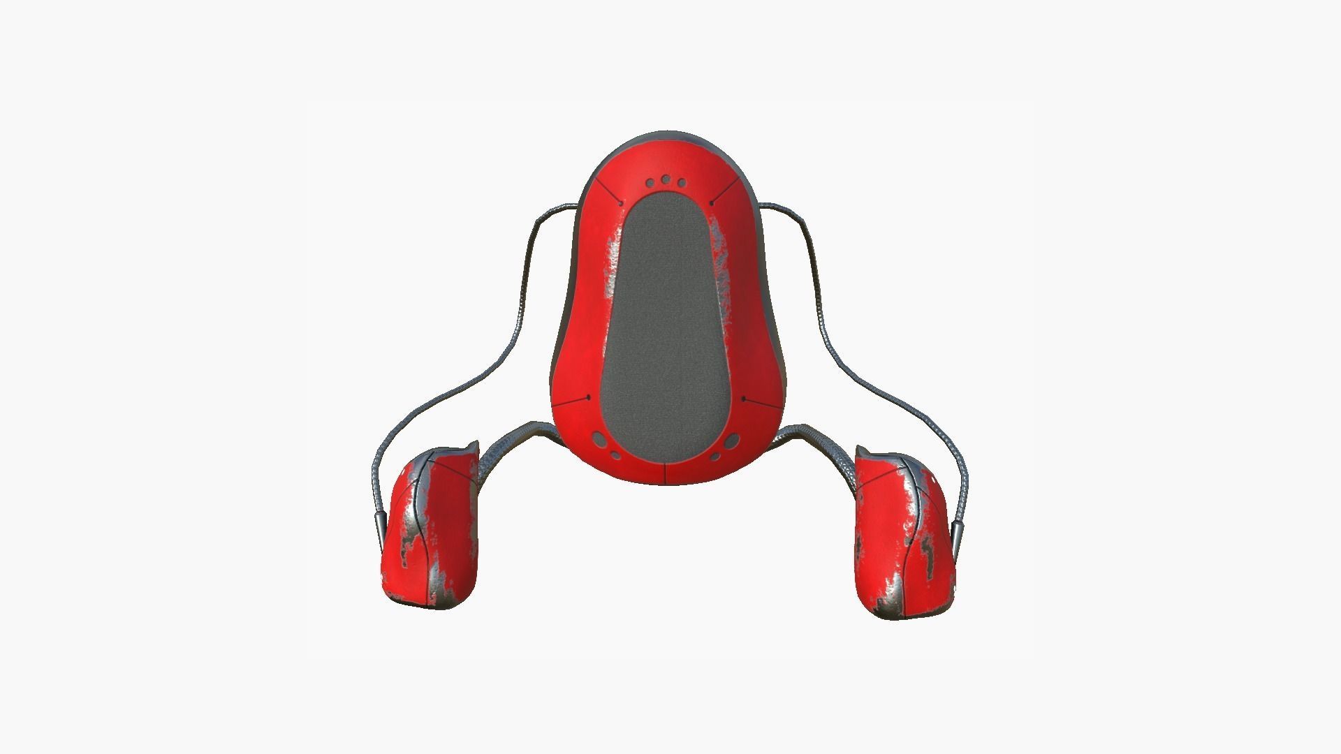 Jetpack H04 Red Black - SciFi Character Design Low-poly 3D model_2