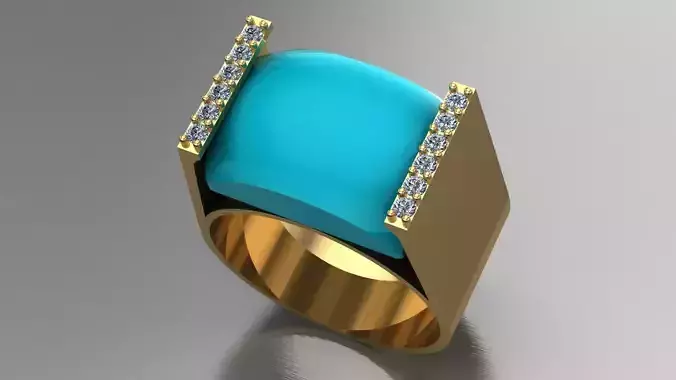 turquoise ring 3D print model