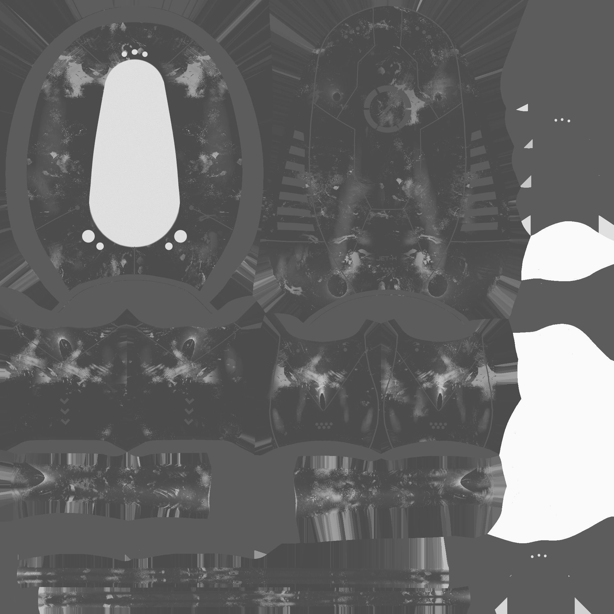 Jetpack H05 Yellow Black - SciFi Character Design Low-poly 3D model_25