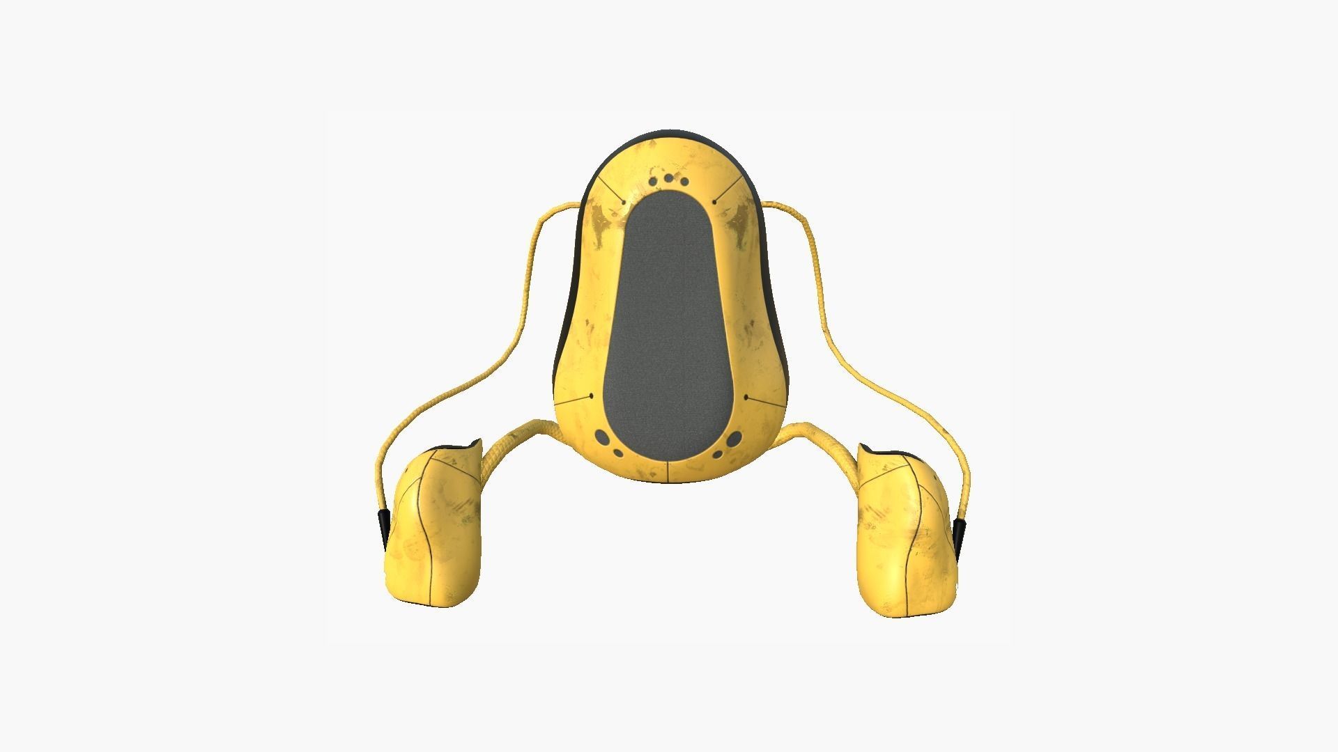 Jetpack H05 Yellow Black - SciFi Character Design Low-poly 3D model_2