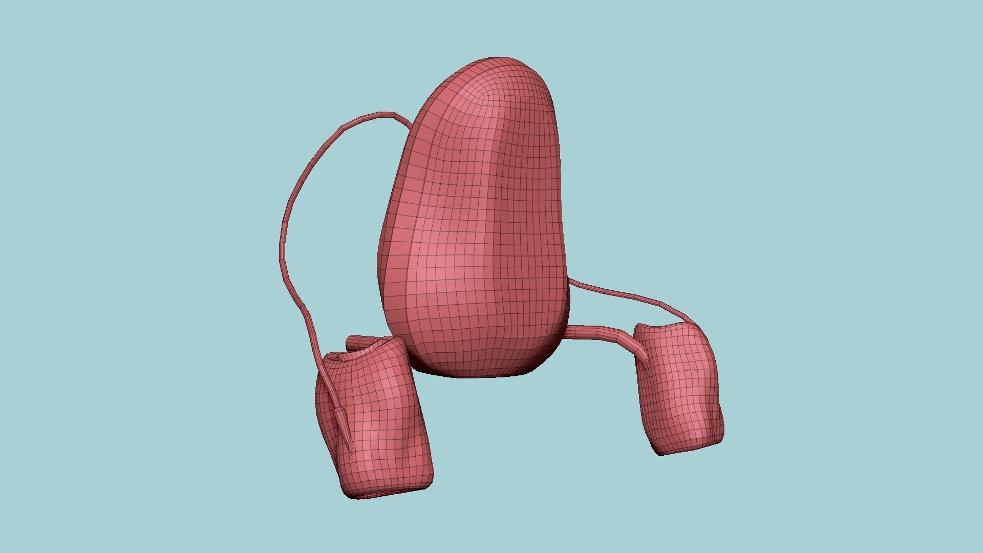 Jetpack H05 Yellow Black - SciFi Character Design Low-poly 3D model_14