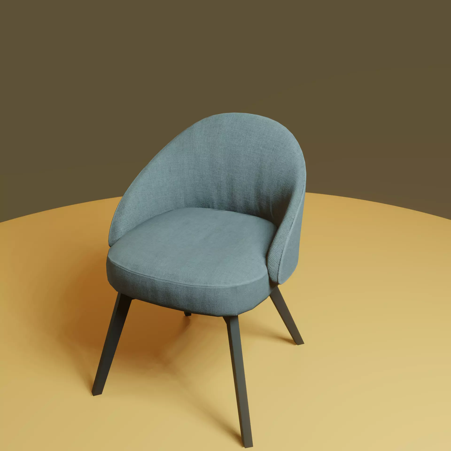 Chair 3 Low-poly 3D model_0
