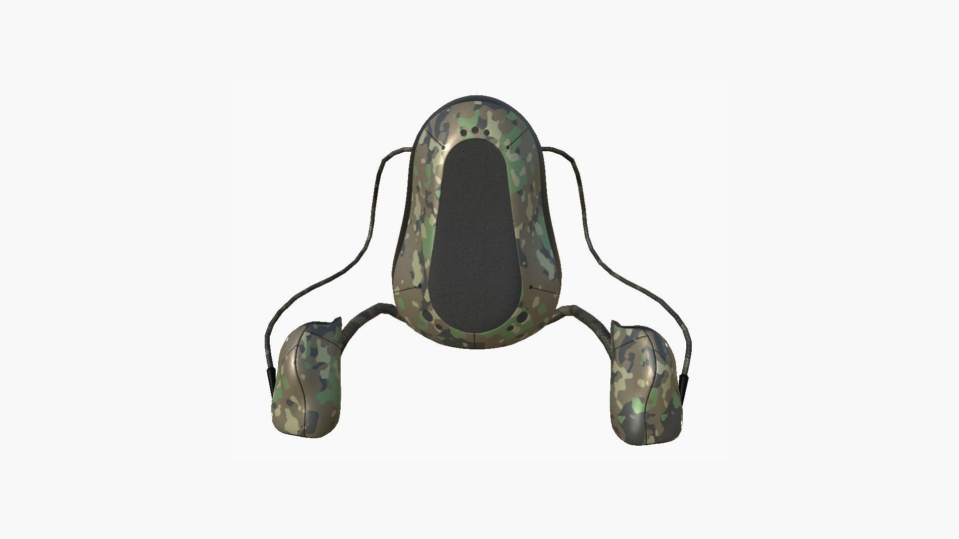 Jetpack H08 Green Camouflage - SciFi Character Design Low-poly 3D model_2