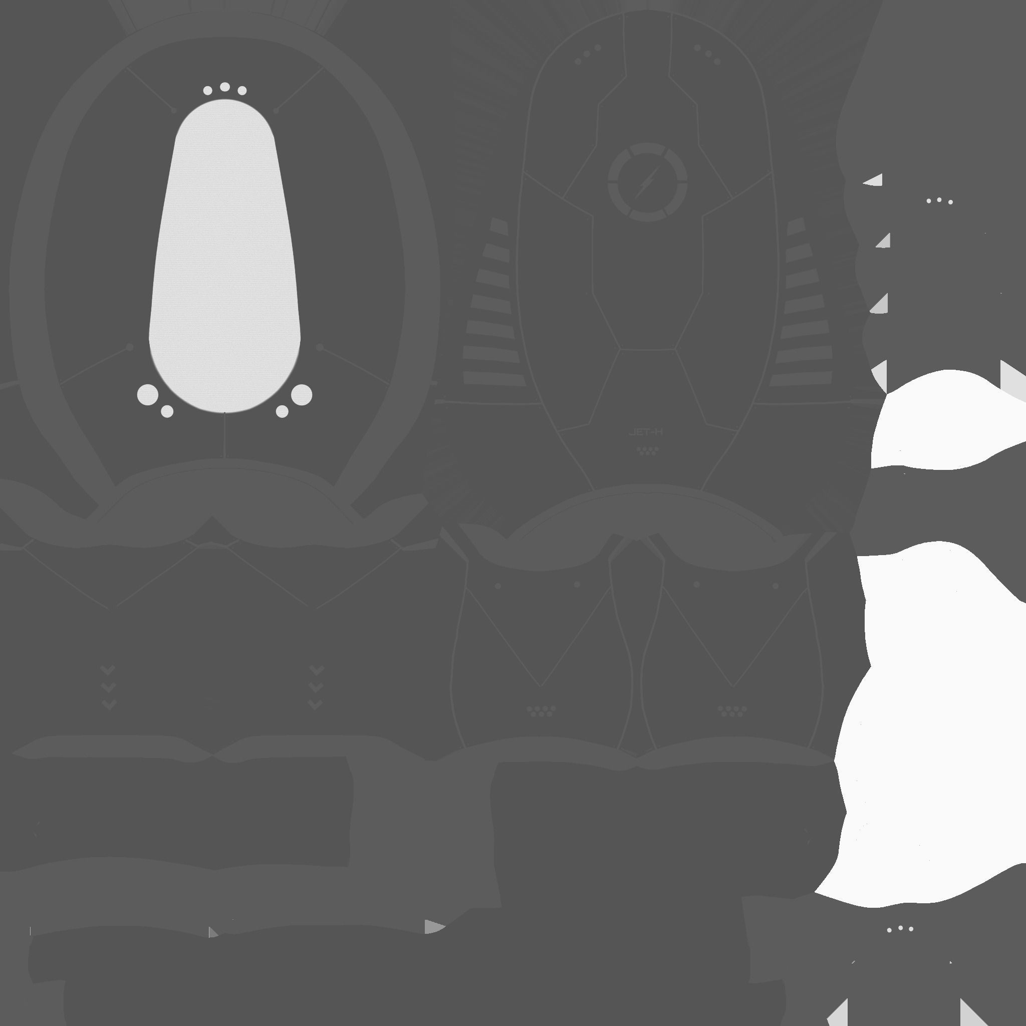 Jetpack H08 Green Camouflage - SciFi Character Design Low-poly 3D model_25