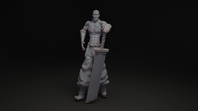 URTOD - NUBIAN MERCENARY - ANIME MANGA STYLE SCULPT Free 3D print model