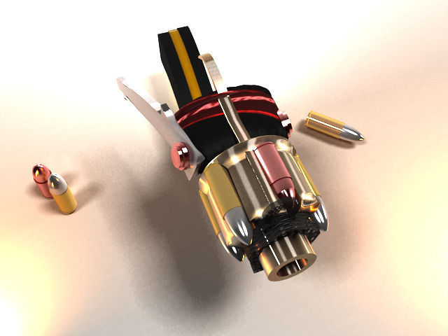 Fantasy Pistol - Game ready  Low-poly 3D model_5