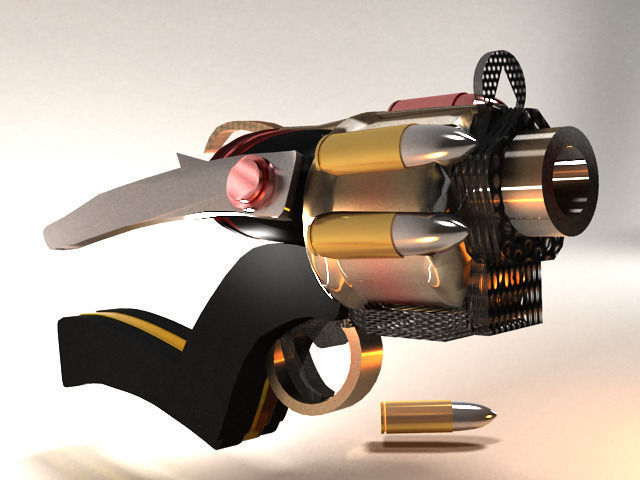 Fantasy Pistol - Game ready  Low-poly 3D model_3