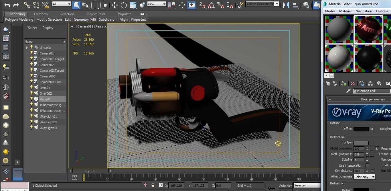 Fantasy Pistol - Game ready  Low-poly 3D model_11