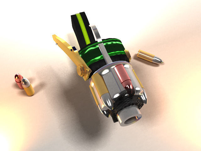 Fantasy Pistol - Game ready  Low-poly 3D model_4