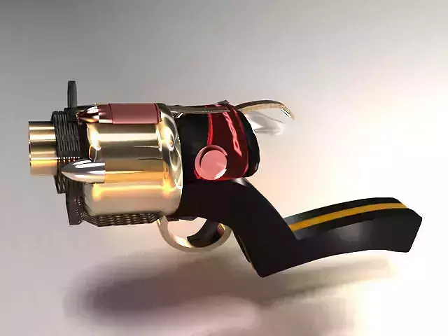 Fantasy Pistol - Game ready  Low-poly 3D model