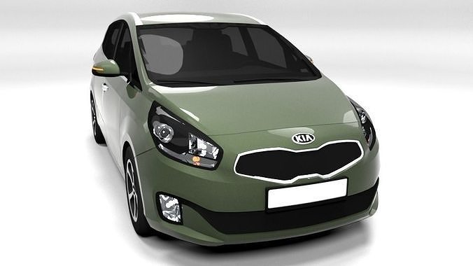 KIA CARENS LOWPOLY Low-poly 3D model
