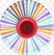 PASTEL Circular backless bench 3D model