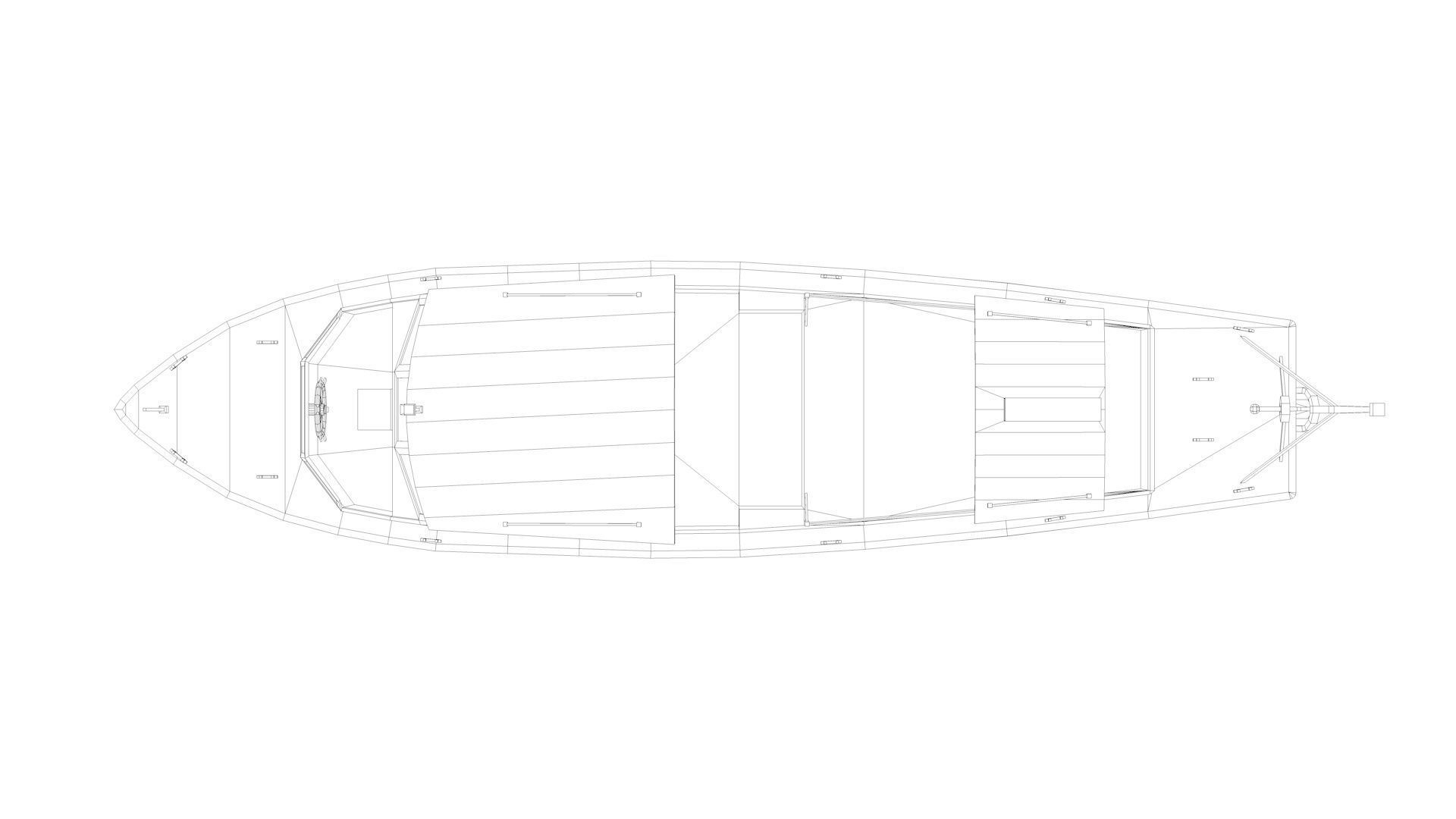 Lifeboat - Type 7 - World War 2 Warship 3D model_9