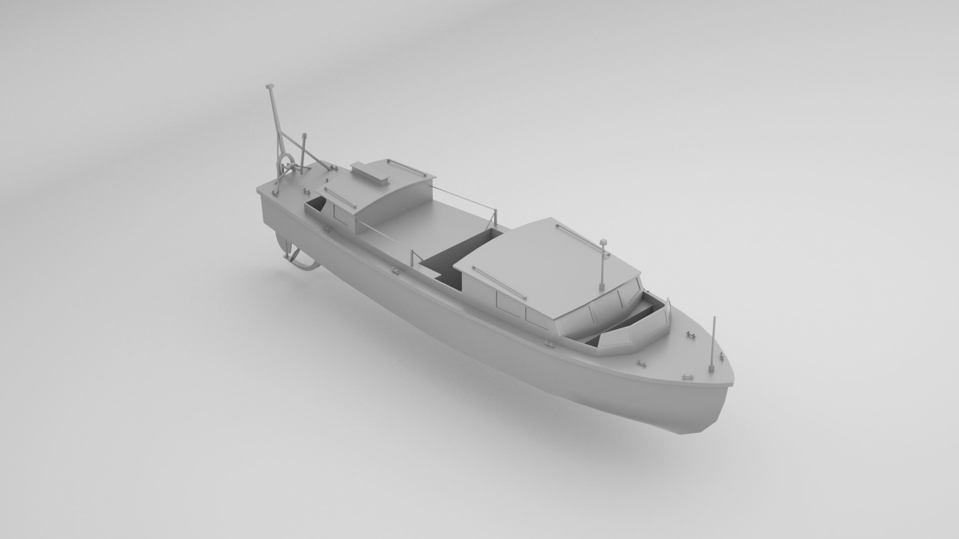 Lifeboat - Type 7 - World War 2 Warship 3D model_2