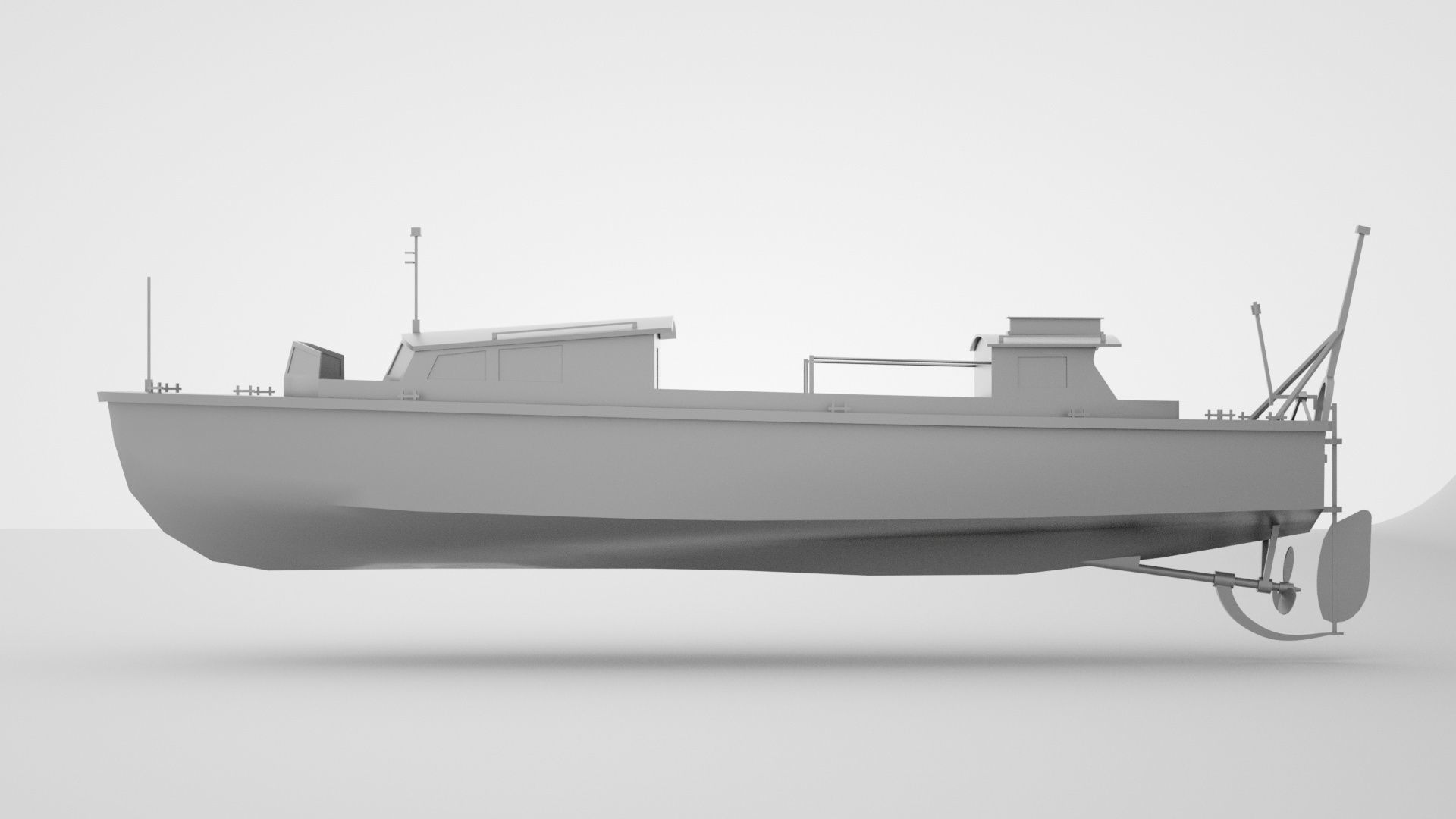 Lifeboat - Type 7 - World War 2 Warship 3D model_3