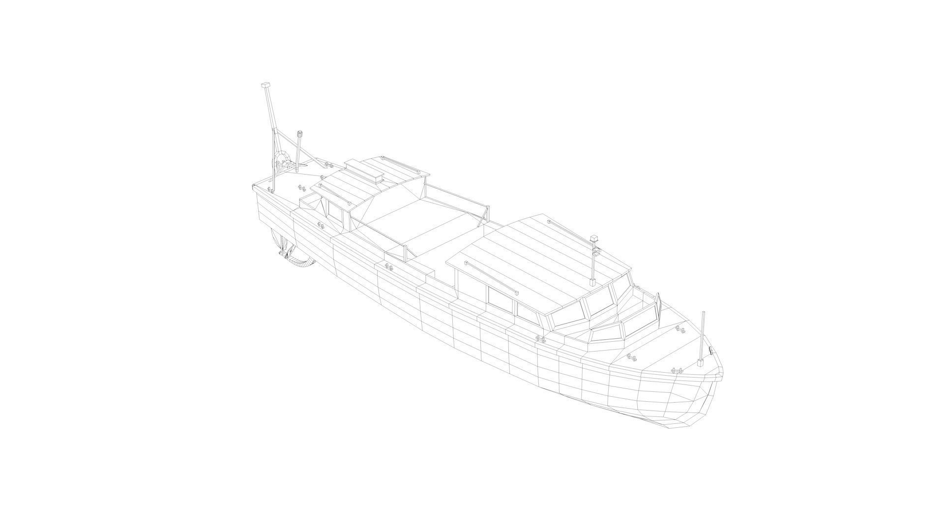 Lifeboat - Type 7 - World War 2 Warship 3D model_7