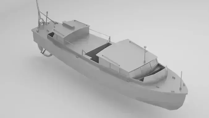 Lifeboat - Type 7 - World War 2 Warship 3D model