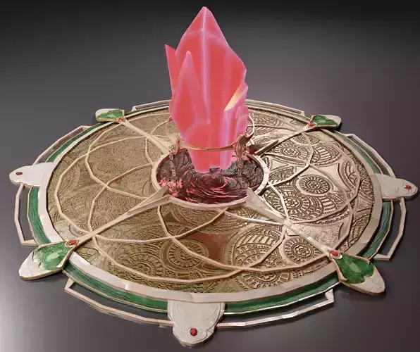 Low-poly Ancient  Floating Shrine Low-poly 3D model
