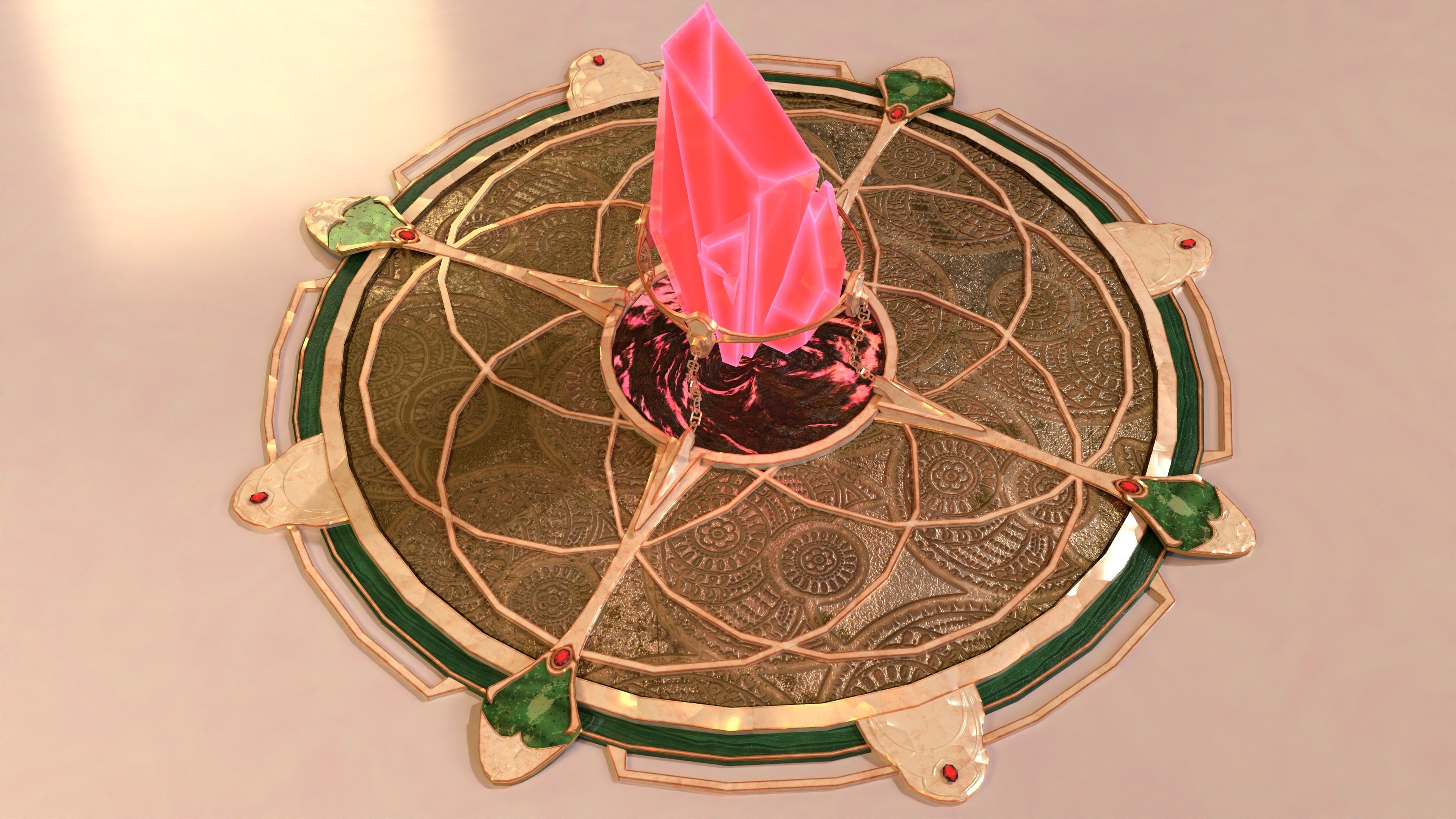 Low-poly Ancient Floating Shrine Low-poly 3D model_4