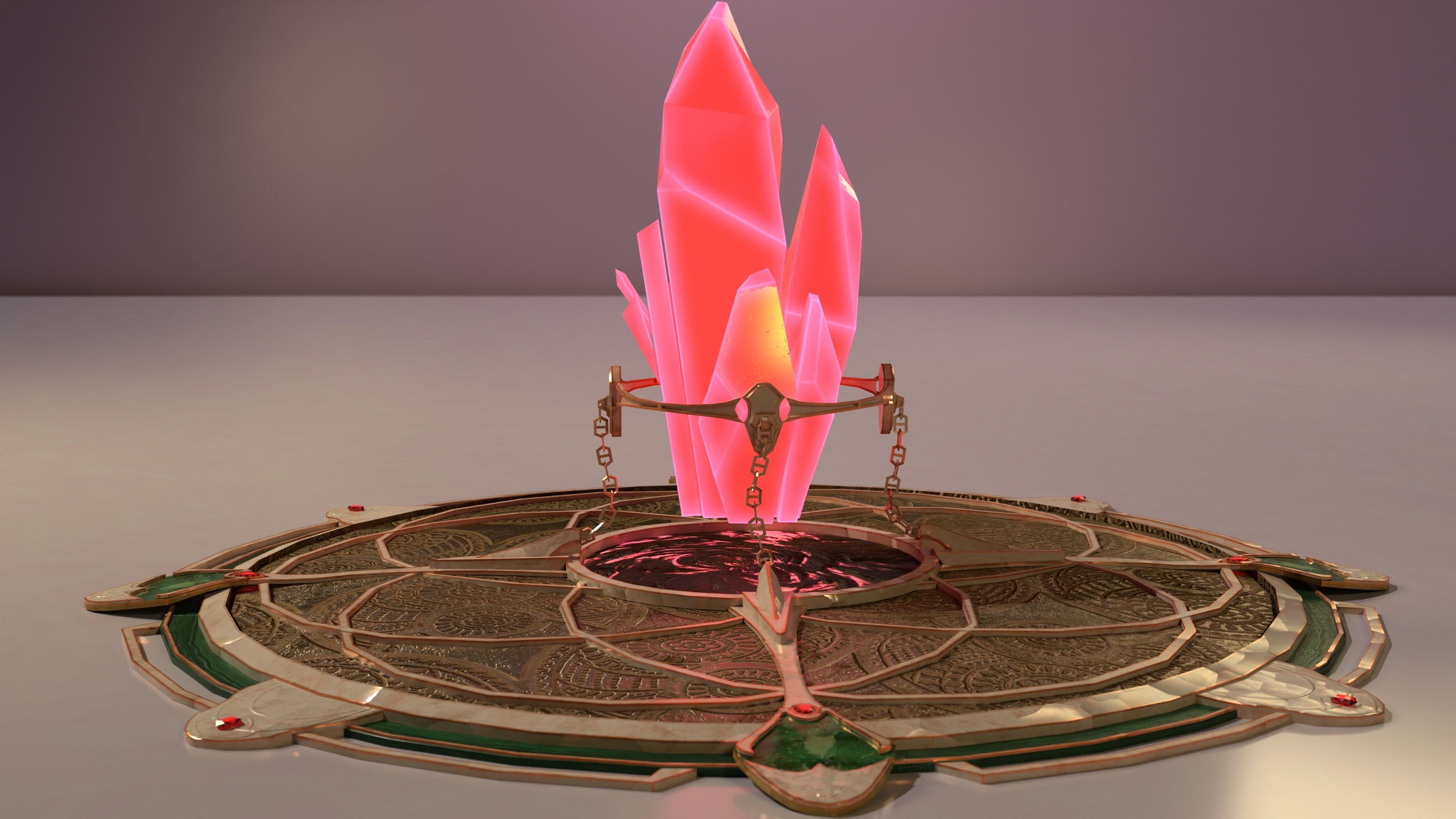 Low-poly Ancient Floating Shrine Low-poly 3D model_3