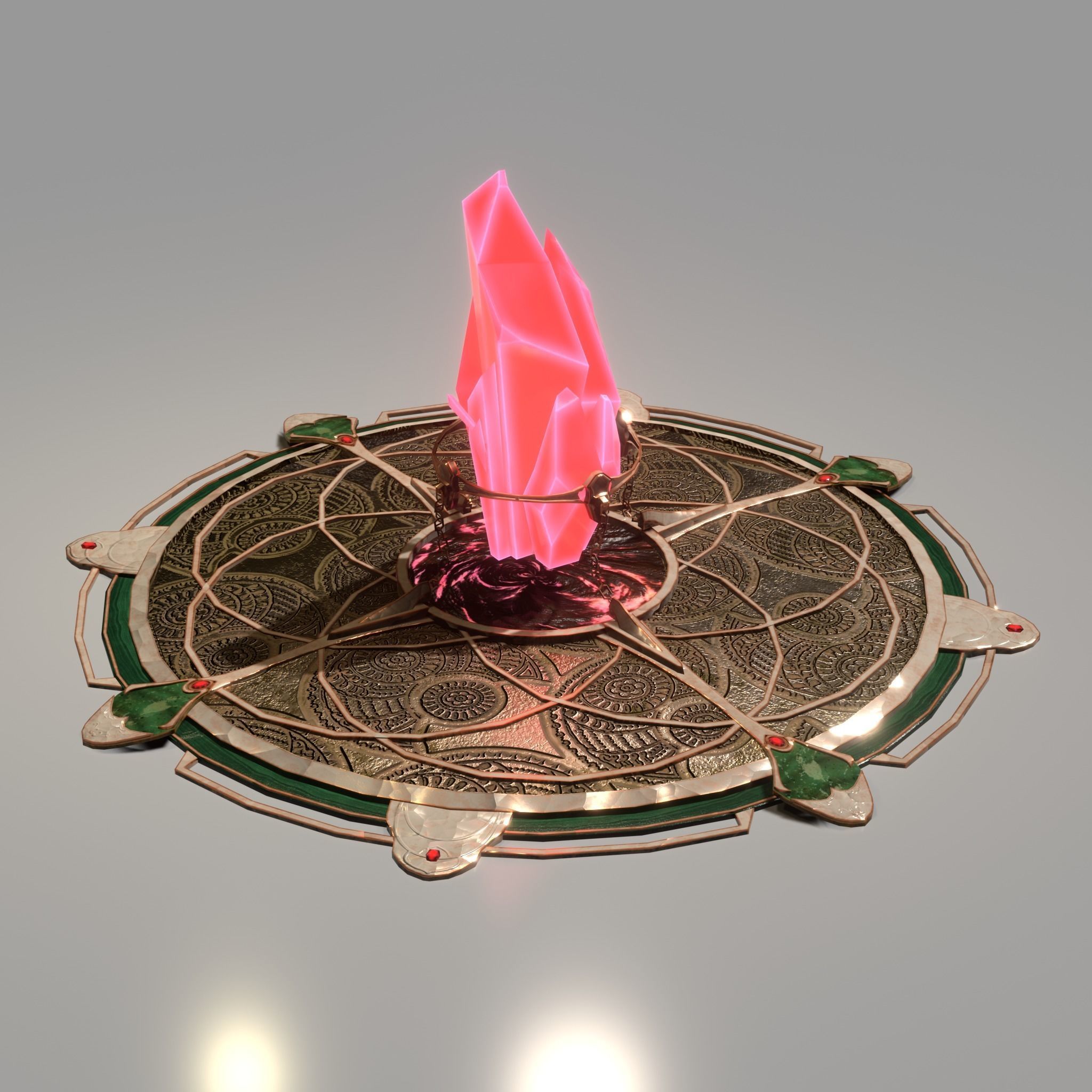 Low-poly Ancient Floating Shrine Low-poly 3D model_2