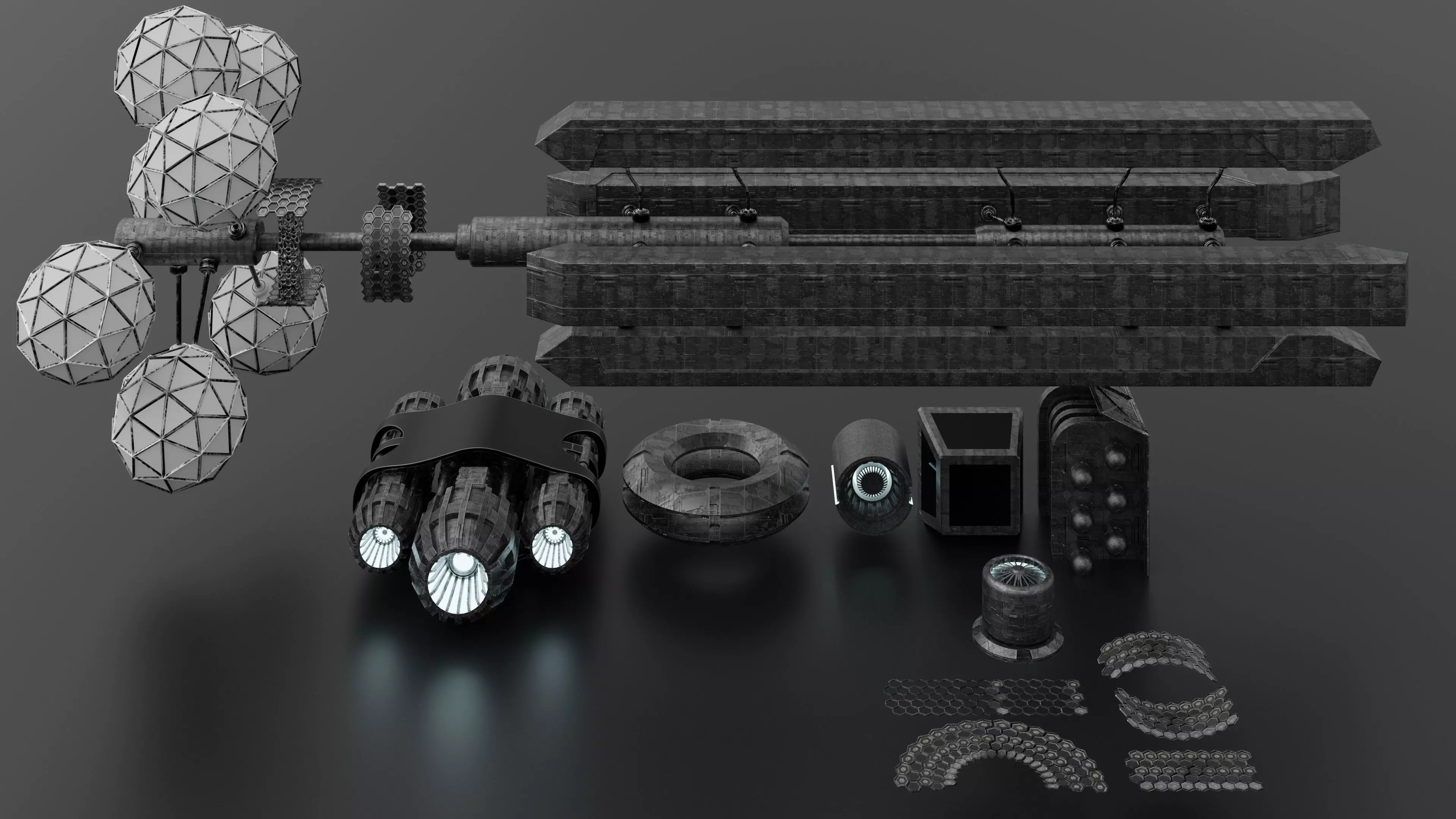 3d Space Models Low-poly 3D model_0