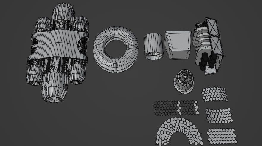 3d Space Models Low-poly 3D model_9