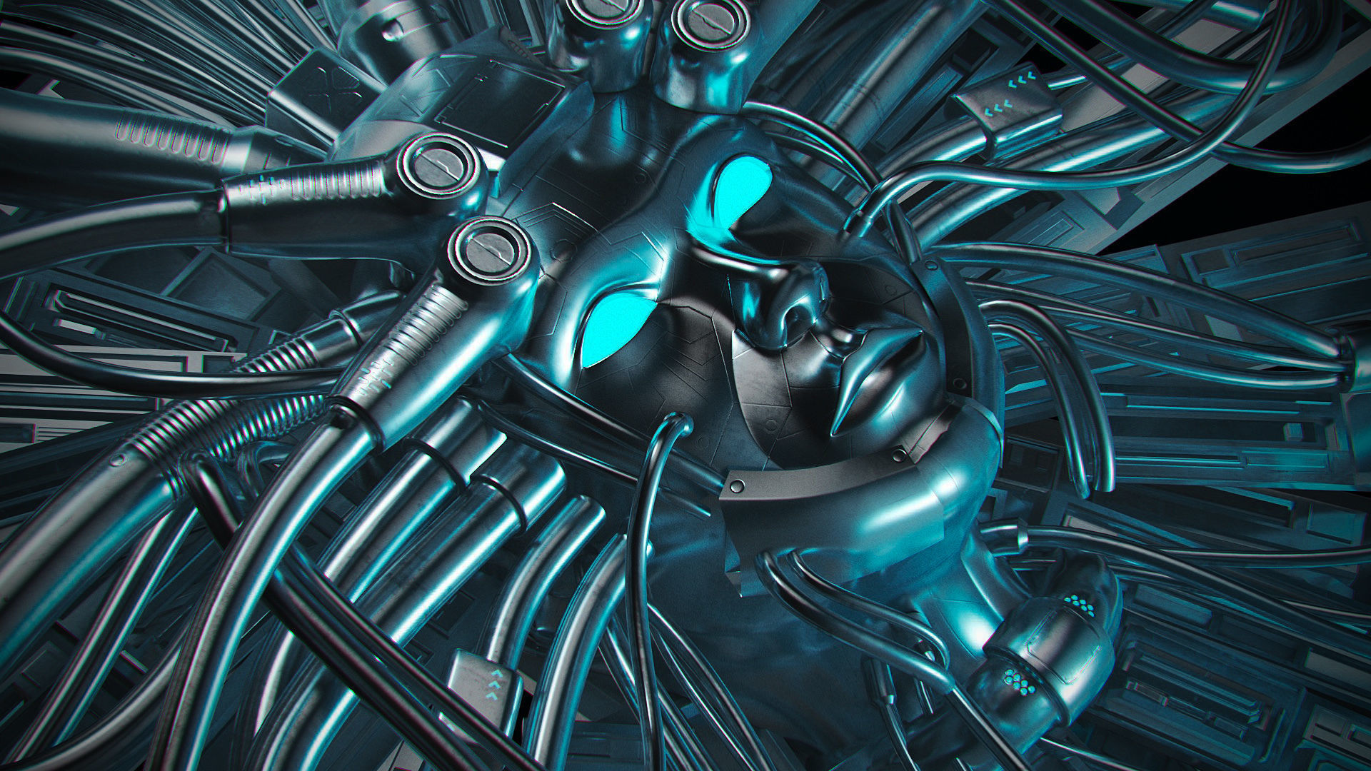 Cyber God 3D model_2