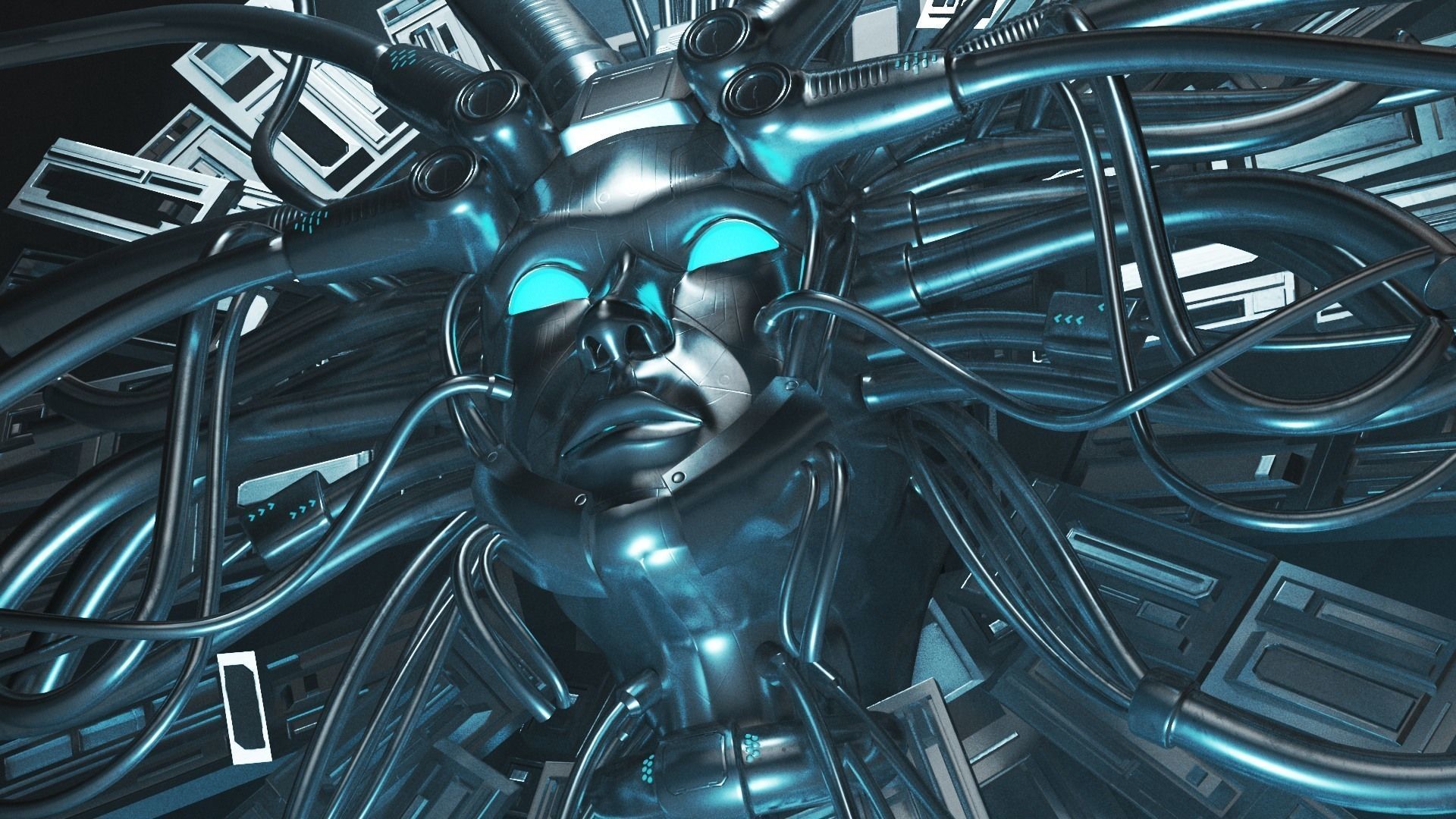 Cyber God 3D model_4
