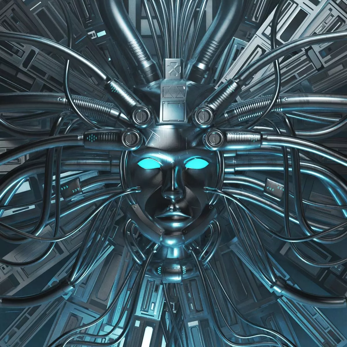 Cyber God 3D model_0