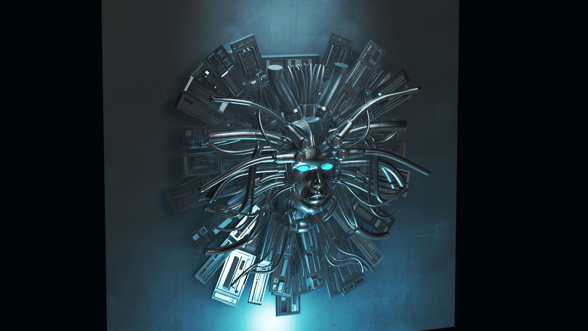 Cyber God 3D model_5