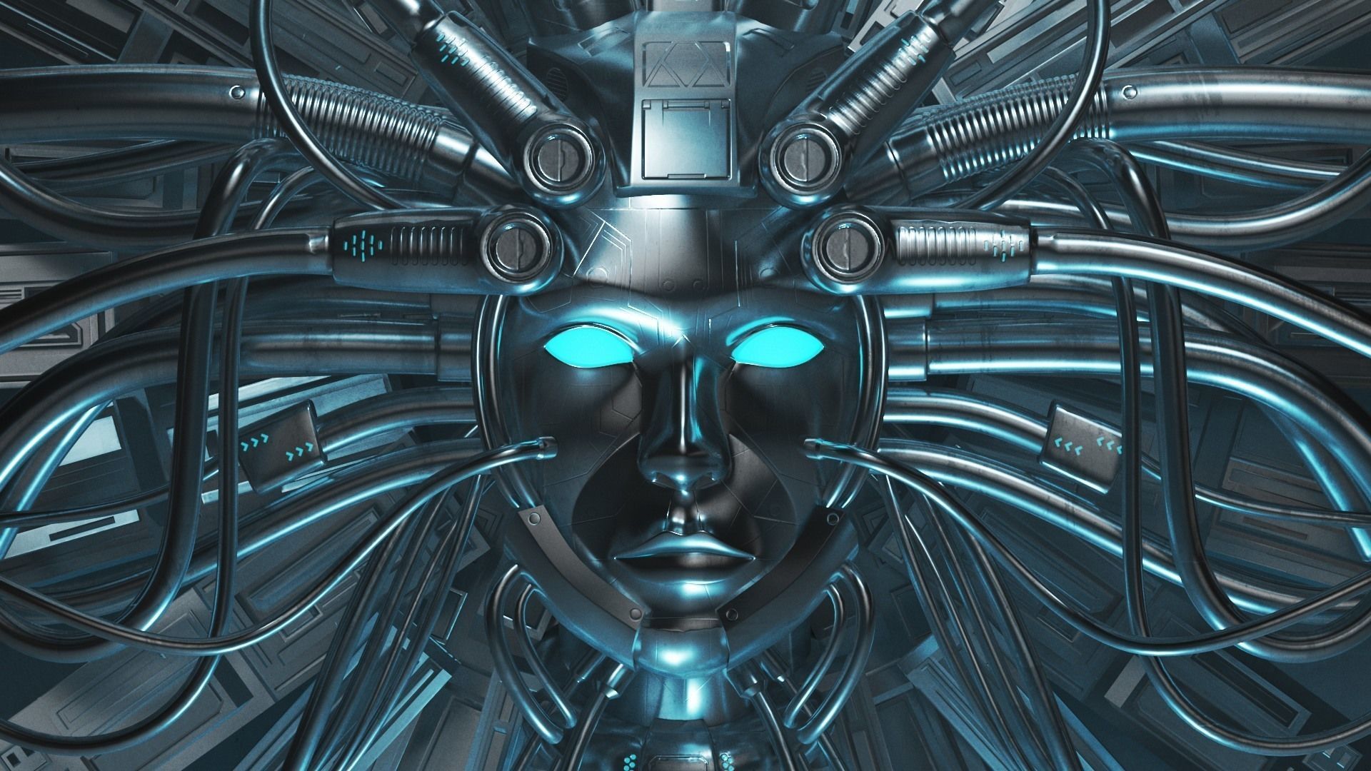 Cyber God 3D model_1