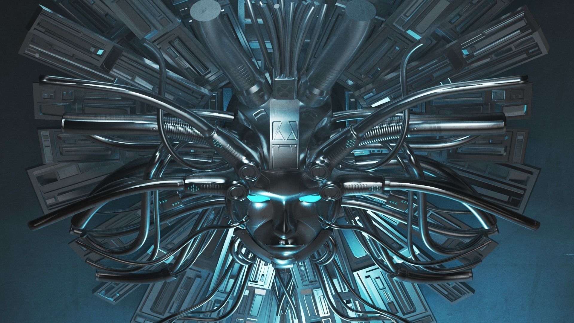 Cyber God 3D model_3