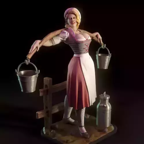 Anna - The milkmaid 3D print model
