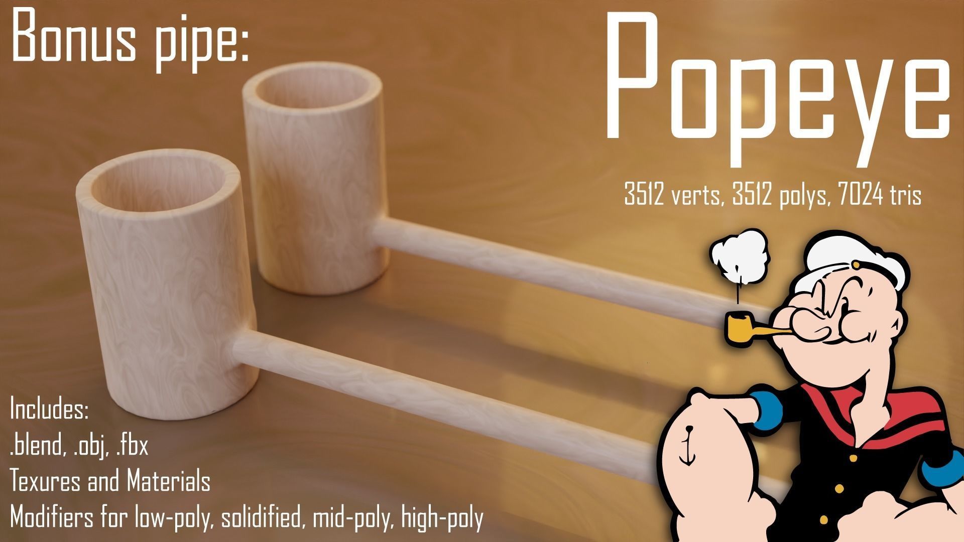 Ultimate Smoking Pipe Collections Low-poly 3D model_4