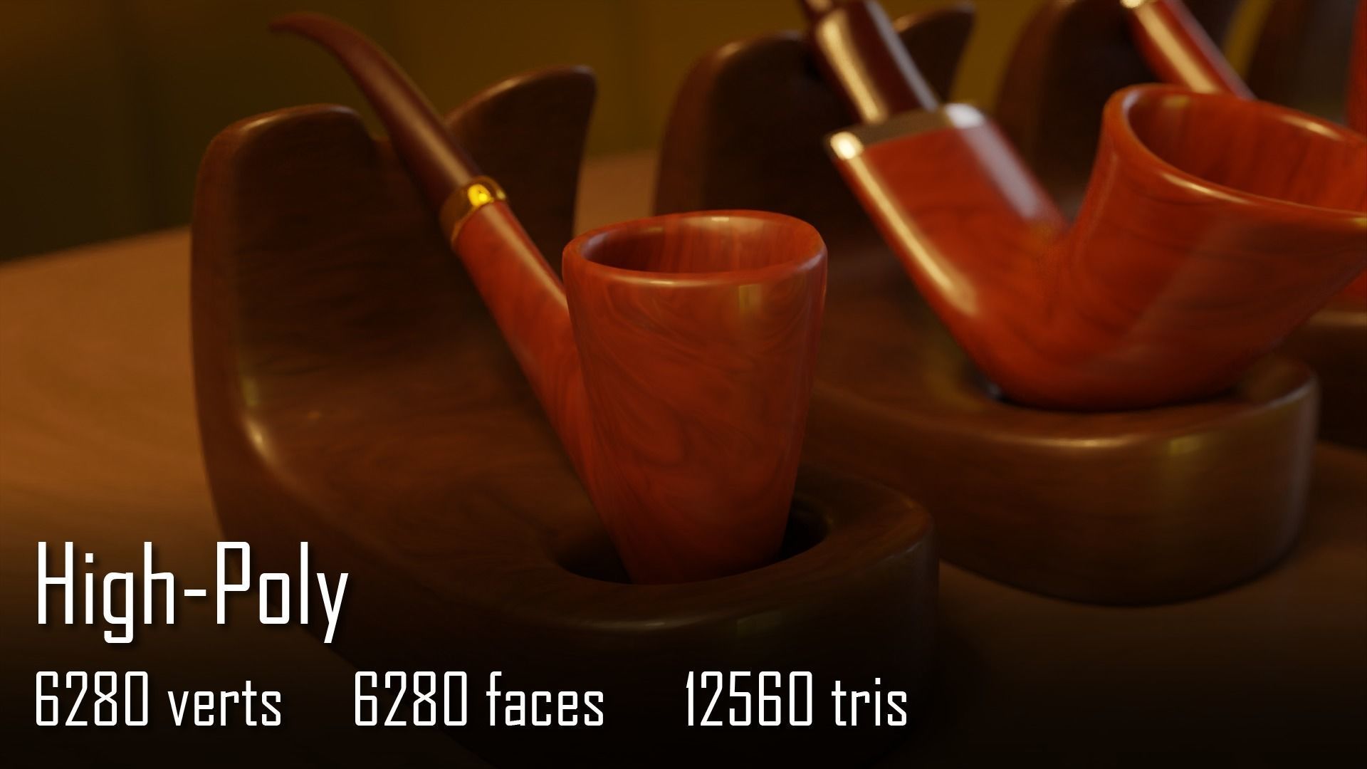 Ultimate Smoking Pipe Collections Low-poly 3D model_83