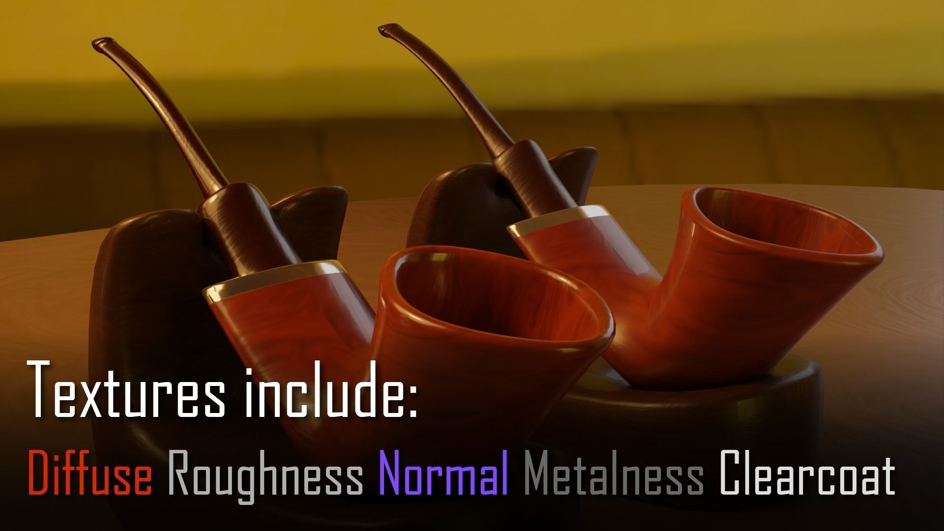 Ultimate Smoking Pipe Collections Low-poly 3D model_63