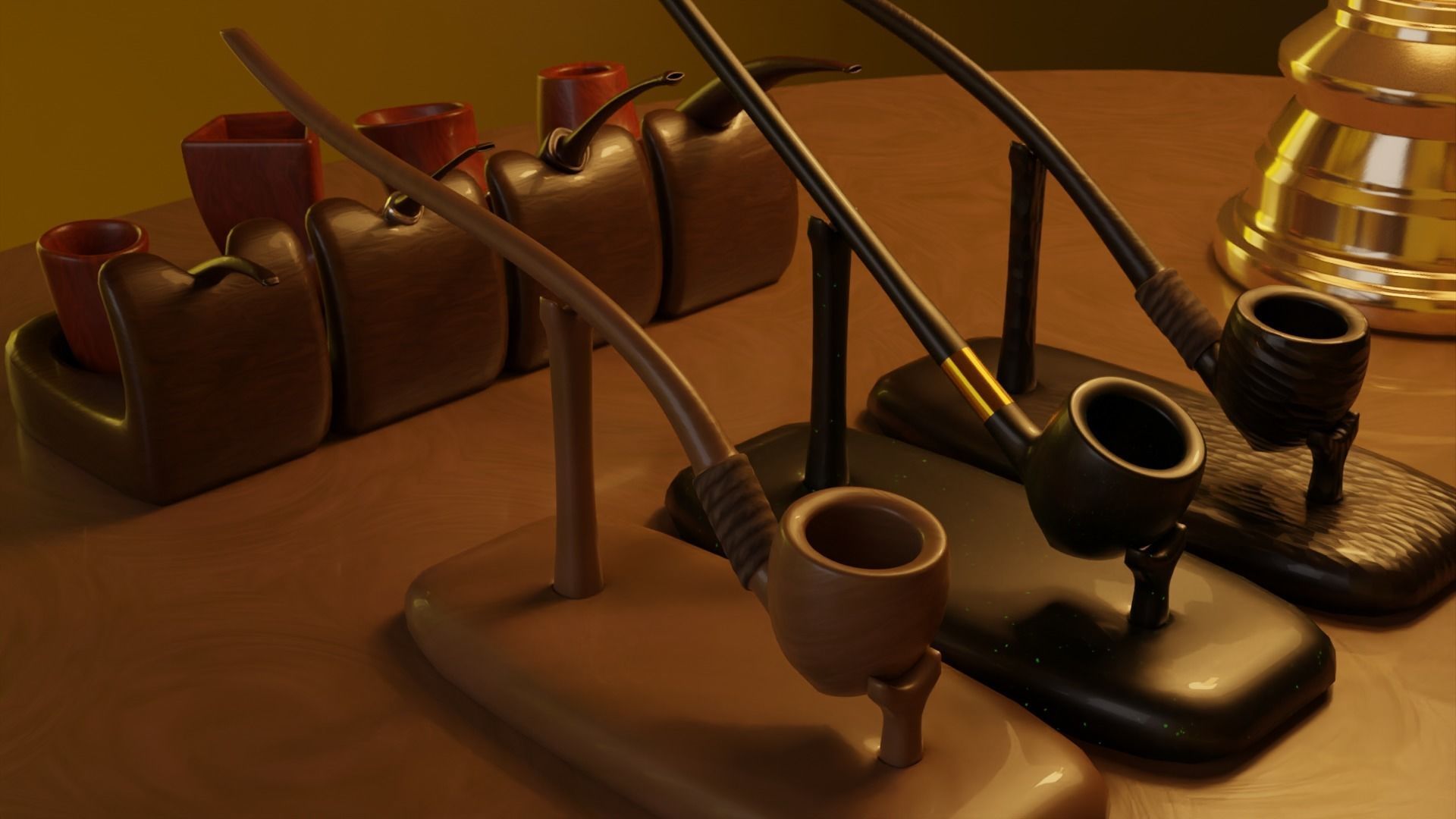 Ultimate Smoking Pipe Collections Low-poly 3D model_2