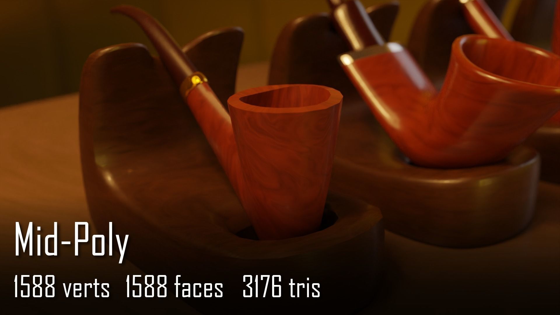 Ultimate Smoking Pipe Collections Low-poly 3D model_82