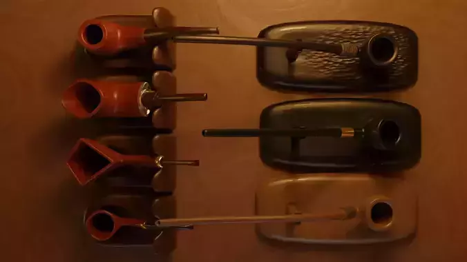 Ultimate Smoking Pipe Collections Low-poly 3D model