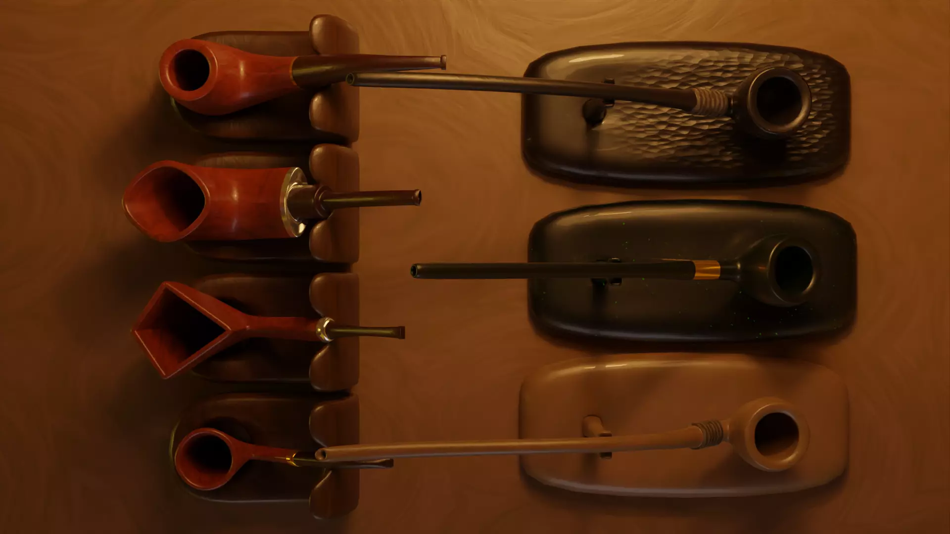 Ultimate Smoking Pipe Collections Low-poly 3D model_0