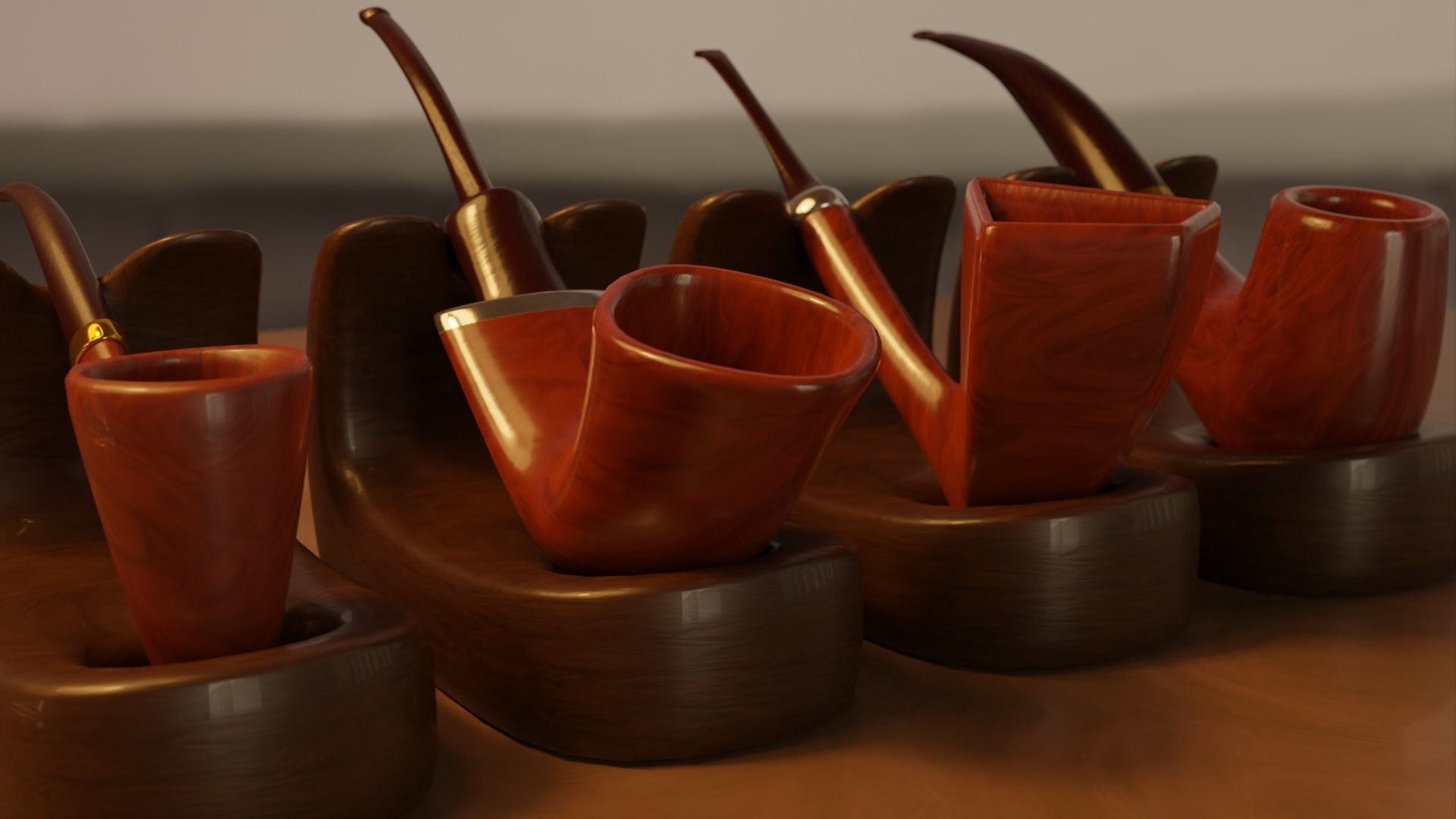 Ultimate Smoking Pipe Collections Low-poly 3D model_21