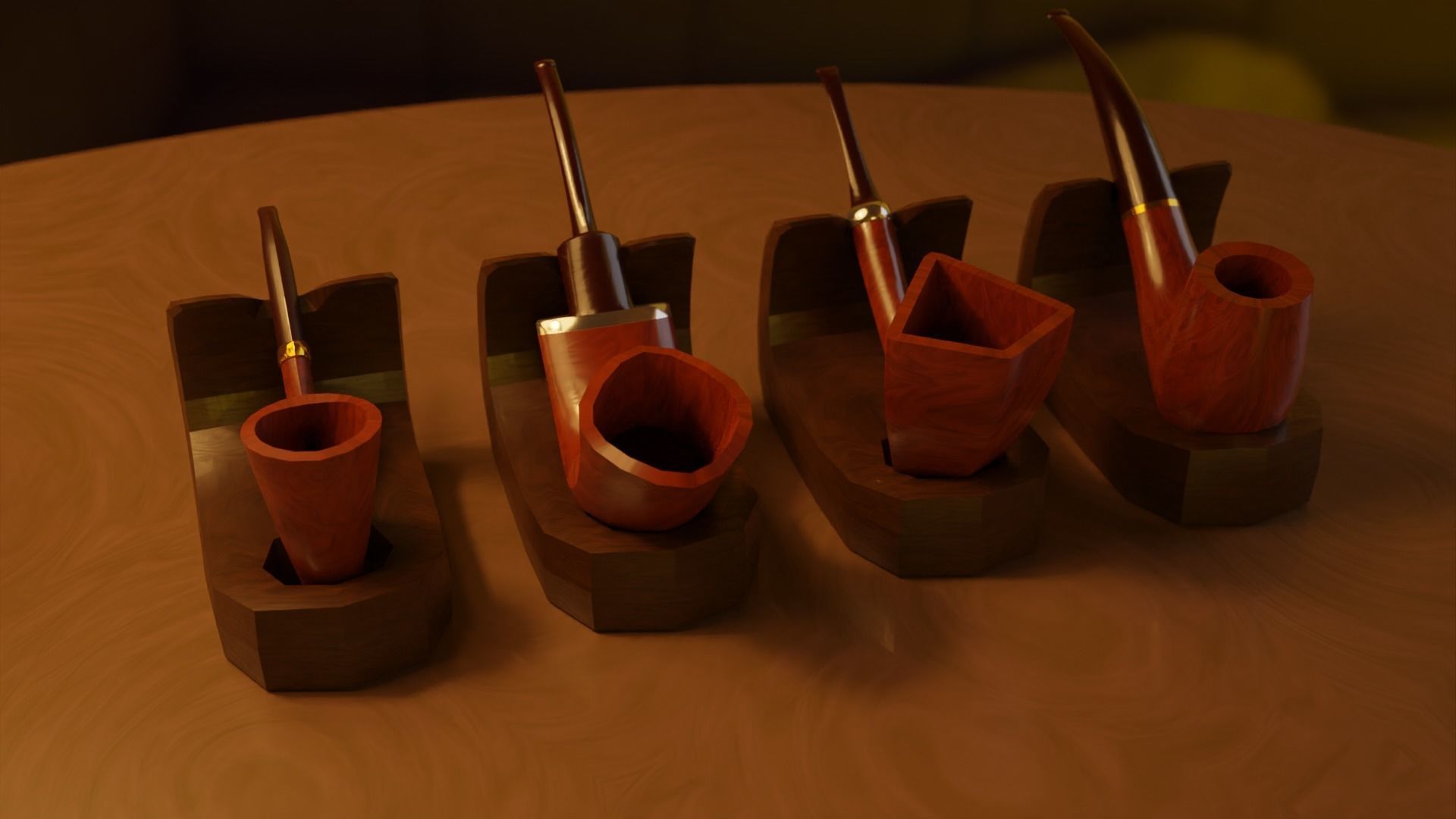 Ultimate Smoking Pipe Collections Low-poly 3D model_13