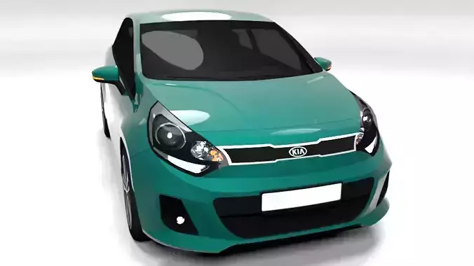 KIA RIO 3DOOR 2012 LOWPOLY 