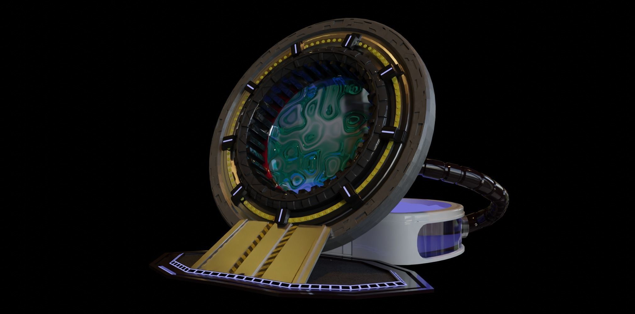 Sci Fi time travel portal Free 3D model_3