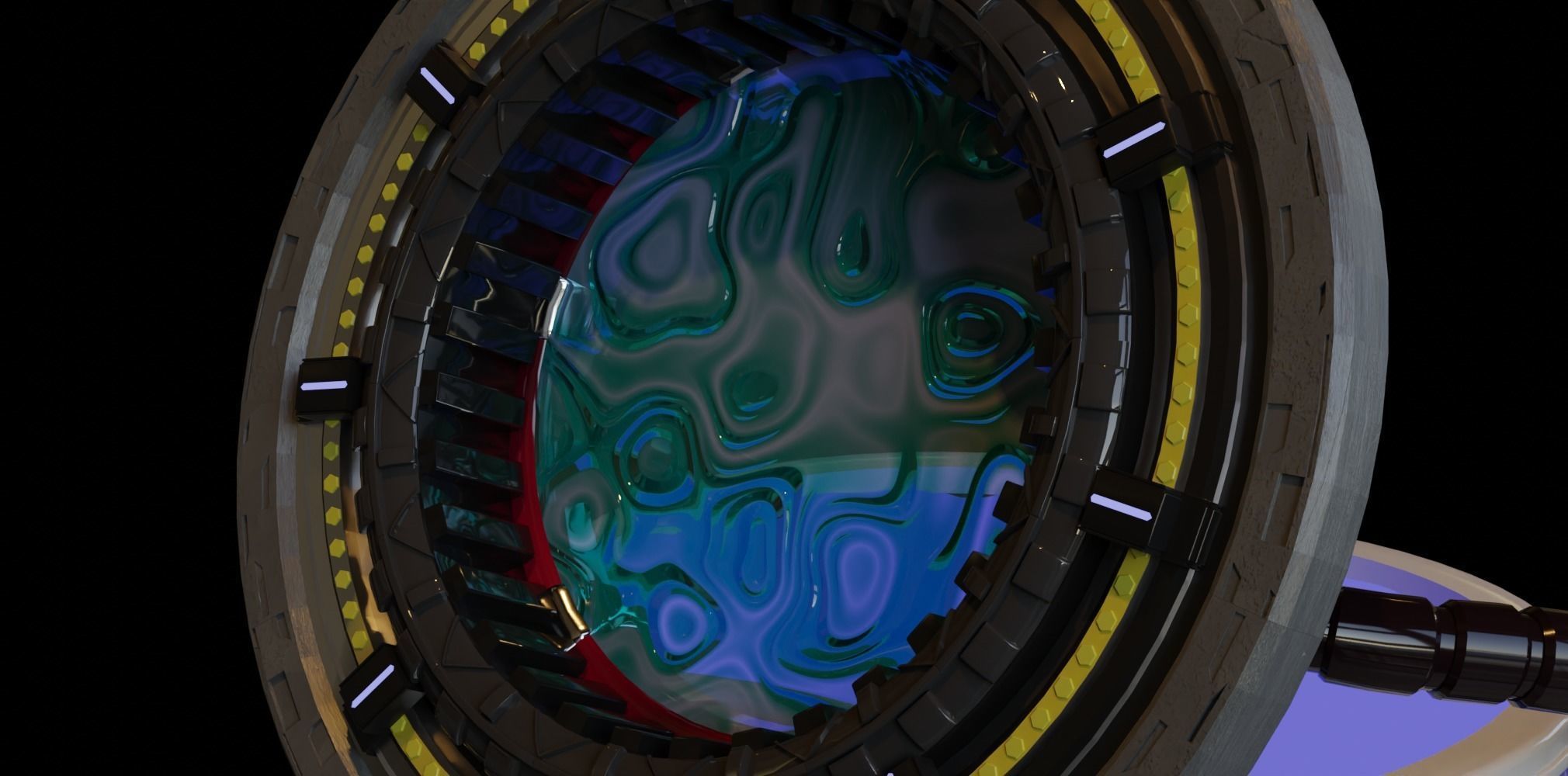 Sci Fi time travel portal Free 3D model_9