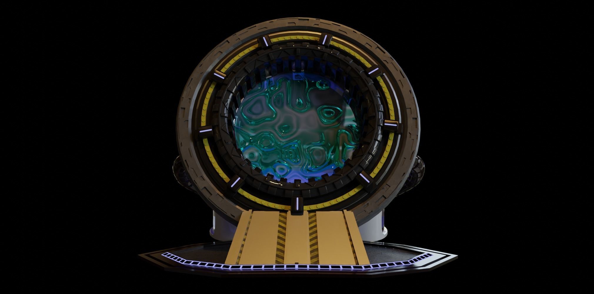 Sci Fi time travel portal Free 3D model_4